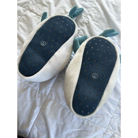 Kids' Cat & Jack Knox Shark Ankle Biter Slippers Blue, Size L (4/5) - Picture 2 of 2